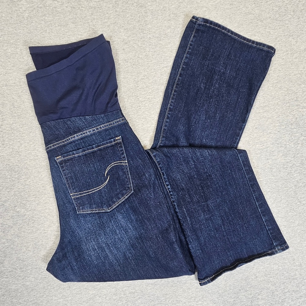 Signature Levi Strauss Gold Label Maternity Bootcut Jeans Dark Wash Full Panel